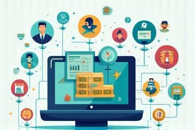 Abstract illustration representing diverse online income streams